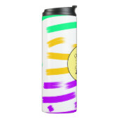 シンプル黄色カスタムブルーウォーターの色を追加ロゴmini タンブラー (回転左)