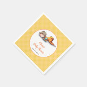 シンプル黄色ベビー睡眠中性ベビーシャワー スタンダードカクテルナプキン (角)