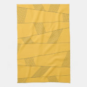 シンプル黄色、抽象芸術グラフィックモダンデザイン キッチンタオル (縦)