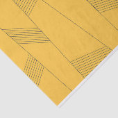 シンプル黄色、抽象芸術グラフィックモダンデザイン 薄葉紙 (詳細)