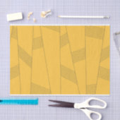 シンプル黄色、抽象芸術グラフィックモダンデザイン 薄葉紙 (クラフト)