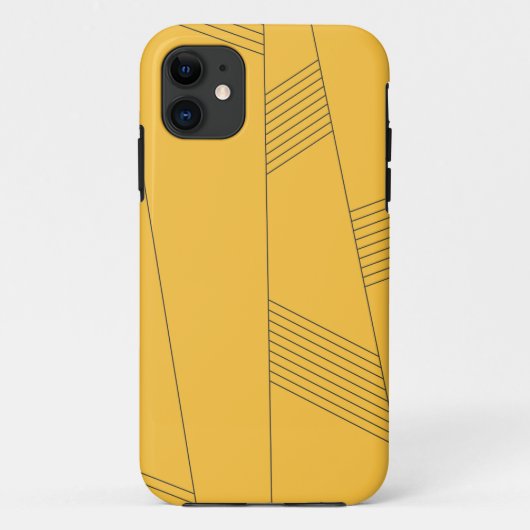 シンプル黄色、抽象芸術グラフィックモダンデザイン Case-Mate iPhoneケース (裏面)