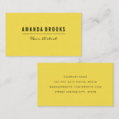 シンプル黄 名刺 (正面/裏面)