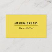シンプル黄 名刺 (正面)