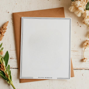 シンプル黒い名縁ど文具 ノートパッド