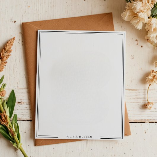 シンプル黒い名縁ど文具 ノートパッド