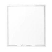 シンプル黒い名縁ど文具 ノートパッド (正面)