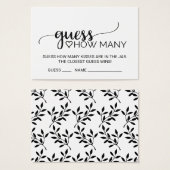 シンプル黒い推測ゲームのカード数キス (正面&裏面)