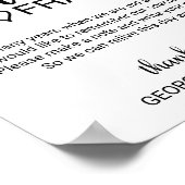 シンプル黒い書道のサイン私たちのフォトフレーム ポスター (角)