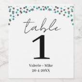 シンプル黒い書道の表結婚番号のWi ワインラベル (シングルラベル)