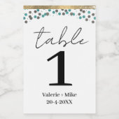 シンプル黒い書道の表結婚番号のWi ワインラベル (シングルラベル)