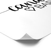 シンプル黒い書道キャンディバー標識 ポスター (角)