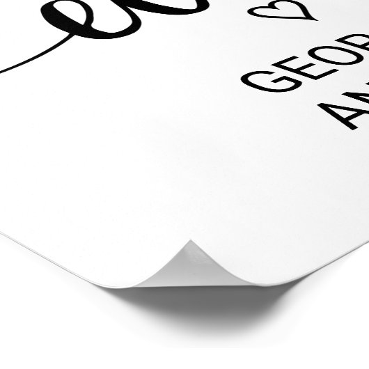 シンプル黒い書道ザデイ最高のエバーサイン ポスター (角)