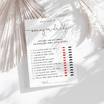 シンプル黒い書道ママまたはパパのゲーム