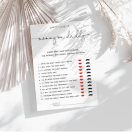 シンプル黒い書道ママまたはパパのゲーム