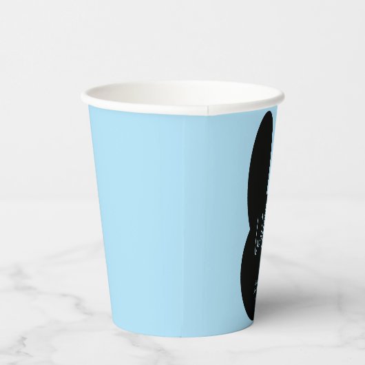 シンプル黒うさぎ赤ちゃんシャワーへようこそ 紙コップ (右)