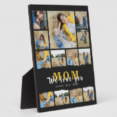 シンプル黒おばあちゃん母の写真コラージュ母の日 フォトプラーク (側面)