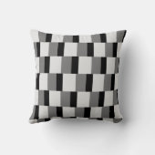 シンプル黒とグレーパターン クッション (裏面)