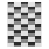 シンプル黒とグレーパターン テーブルクロス (正面)