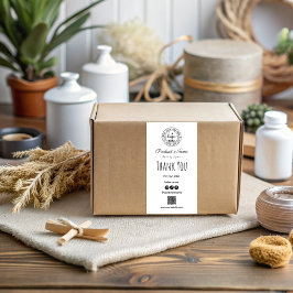 シンプル黒と白おモダン礼お送り ラベル