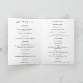 シンプル黒と白のはっきりしたモダン結婚の プログラム (内部)