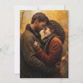 シンプル黒と白のオーバーレイフォト結婚ズ 招待状 (裏面)