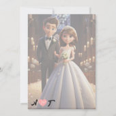 シンプル黒と白のオーバーレイ写真の結婚インビタ 招待状 (裏面)