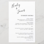 シンプル黒と白のメエレガントモダン結婚ニュー (正面)