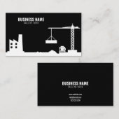シンプル黒と白の建築 名刺 (正面/裏面)