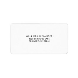 シンプル黒と白の戻結婚りラベル ラベル