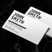 シンプル黒と白の配管工の名刺 名刺