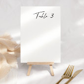 シンプル黒と白モダン結婚の表番号 テーブルナンバー