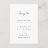 シンプル黒と白モダン結婚の エンクロージャーカード (正面)