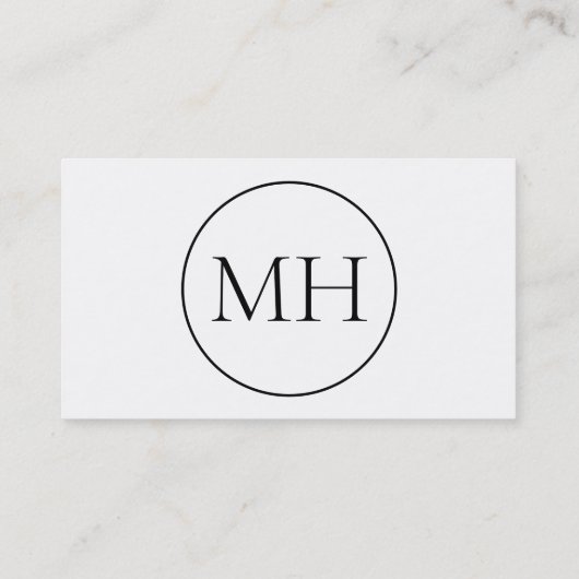 シンプル黒と白 名刺 (裏面)