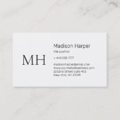 シンプル黒と白 名刺 (正面)