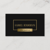 シンプル黒と金ゴールドの組合せ 名刺 (正面)