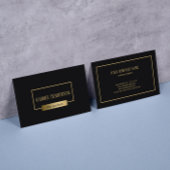 シンプル黒と金ゴールドの組合せ 名刺