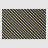 シンプル黒と金ゴールドストライプの 薄葉紙 (正面)