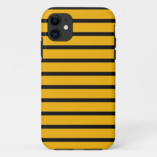 シンプル黒と黄色のシームレスストライプな製品 Case-Mate iPhoneケース (裏面)