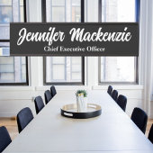 シンプル黒のエレガントオフィスの扉の看板 サインプレート