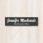 シンプル黒のエレガントオフィスの扉の看板 サインプレート (正面)