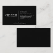 シンプル黒のカスタマイズ可能な名刺テンプレート 名刺 (正面/裏面)