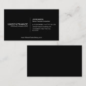 シンプル黒のカスタマイズ可能な名刺テンプレート 名刺 (正面/裏面)