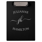 シンプル黒のカスタム名の追加 クリップボード (正面)