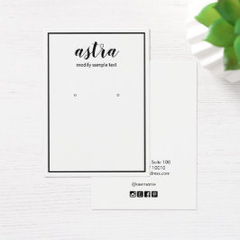 シンプル黒のシグナ縁どチャ・イヤリング・ディスプレイ