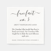 シンプル黒のスクリプモダントおもしろいファクト結婚3 スタンダードカクテルナプキン (正面)