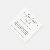 シンプル黒のスクリプモダントおもしろいファクト結婚5 スタンダードカクテルナプキン (角)