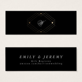 シンプル黒の幾何モダン金ゴールドギフトレジストリ
