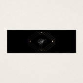 シンプル黒の幾何モダン金ゴールドギフトレジストリ (正面)