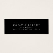 シンプル黒の幾何モダン金ゴールドギフトレジストリ (裏面)